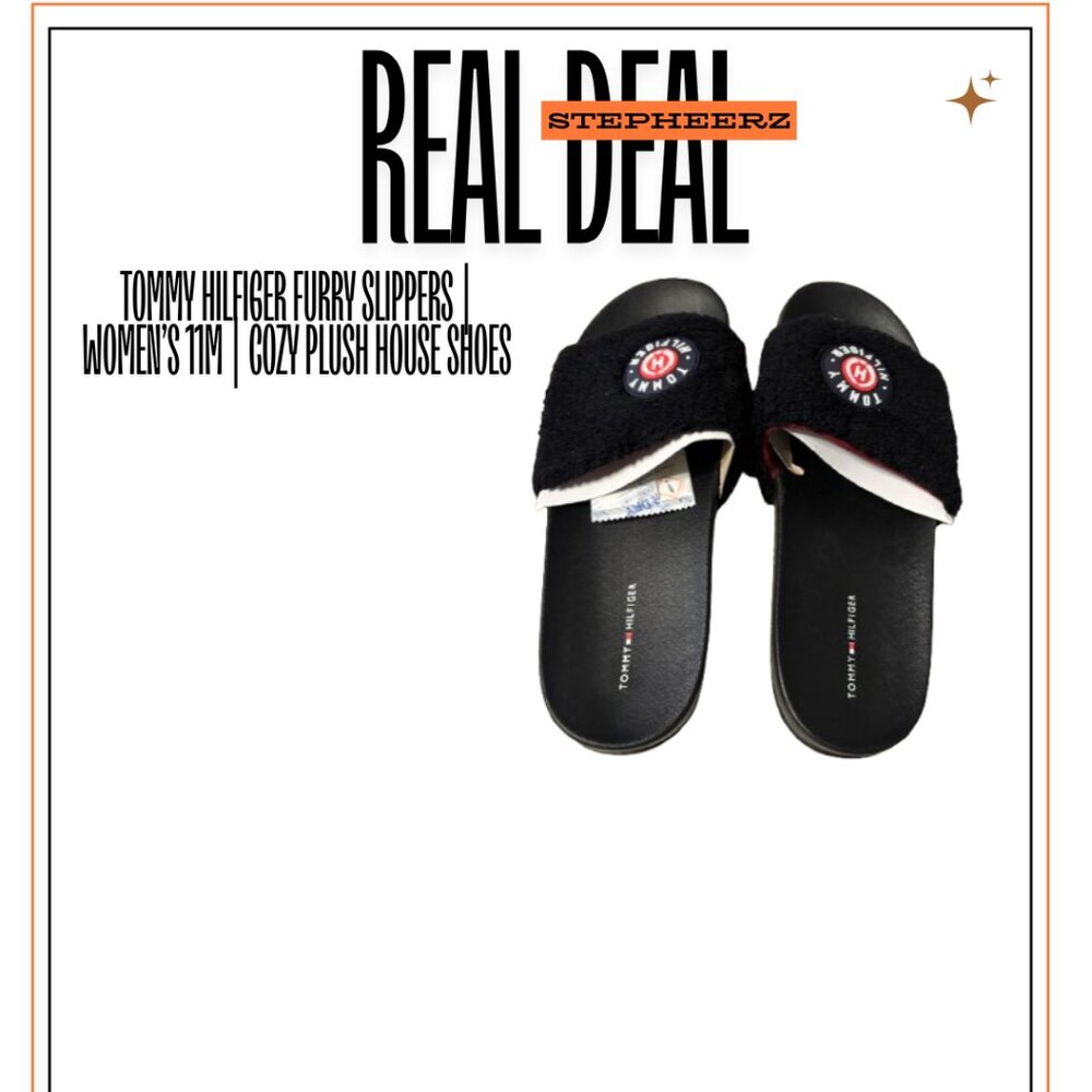 Tommy Hilfiger Furry Slippers womens 11